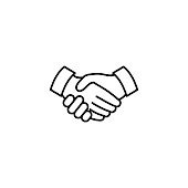 Zwei Menschen reichen sich die Hand.