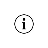 Das "i" mit einem Kreis rings herum steht für Informationen.